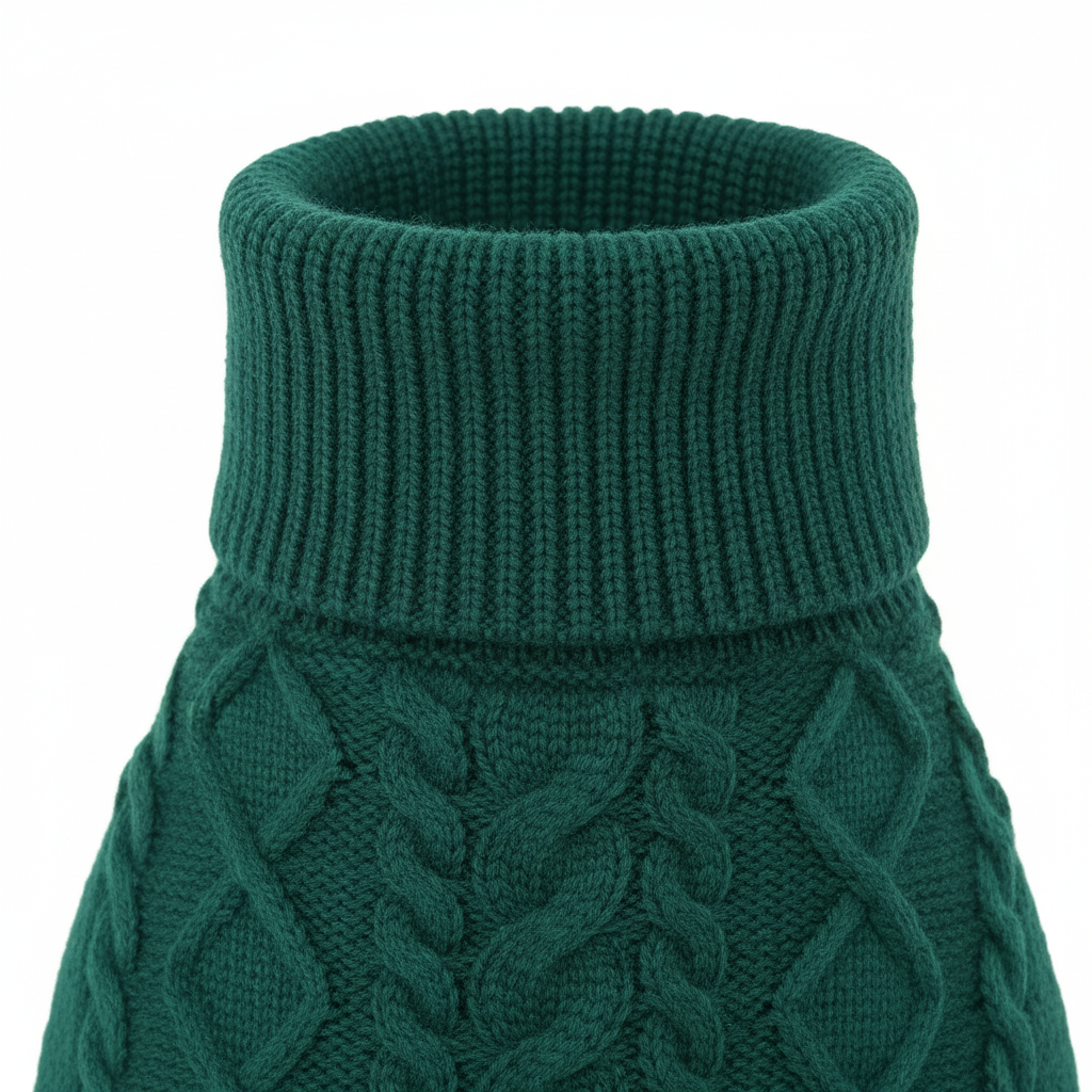 Turtleneck collar detail